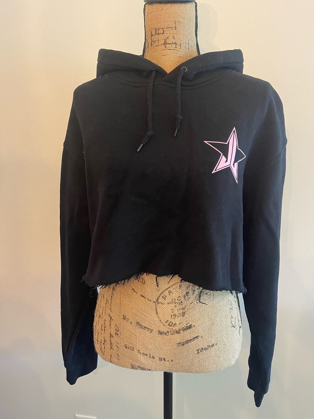 Jeffree Star Black Cropped Hoodie Can’t Relate Size Large